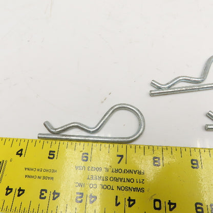 .178" x 3-1/4" Long Zinc Hitch Pin Hairpin Lot Of 5