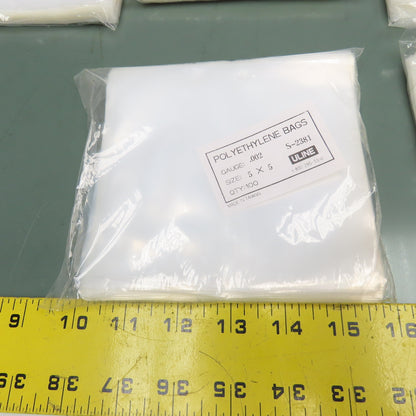 Uline S-2381 5" x 5" x .002 Polyethylene Heat Seal Bags Lot Of 700