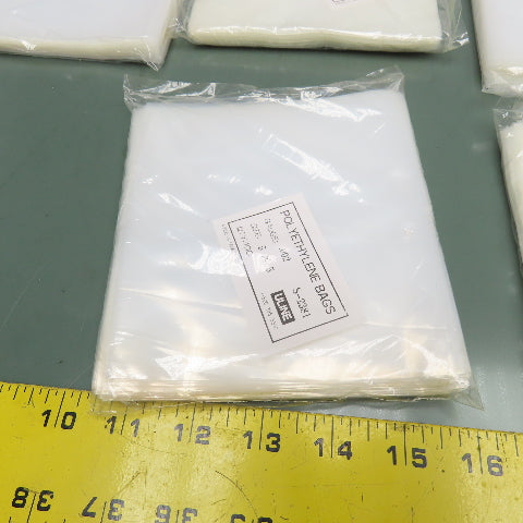 Uline S-2381 5" x 5" x .002 Polyethylene Heat Seal Bags Lot Of 700