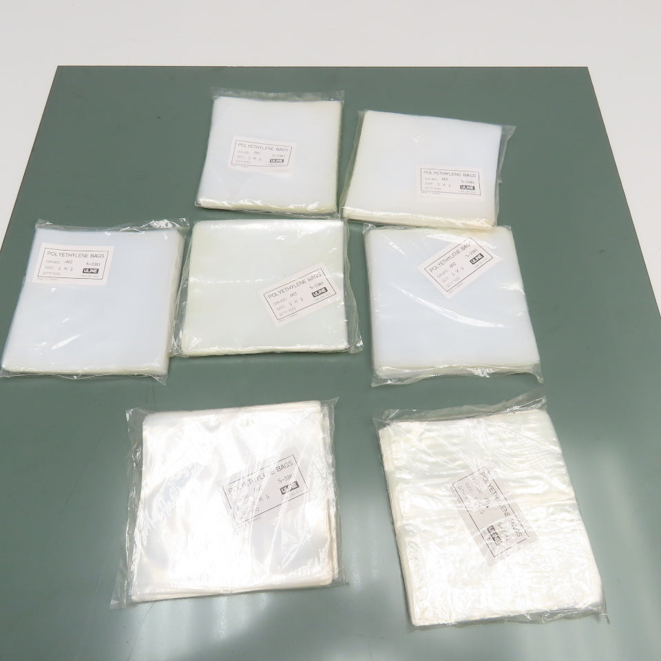Uline S-2381 5" x 5" x .002 Polyethylene Heat Seal Bags Lot Of 700