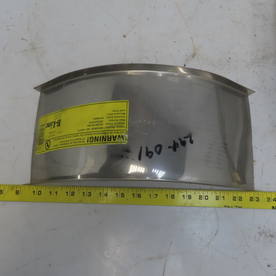 B-Line 802SS620-06-45V112 Stainless Steel Inside 45° 6"W Cable Tray Cover Lot/2