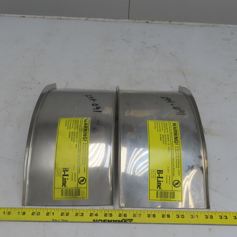 B-Line 802SS620-06-45V112 Stainless Steel Inside 45° 6"W Cable Tray Cover Lot/2