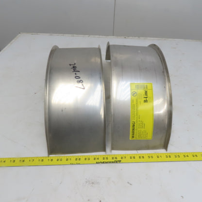 B-Line 808SS620-06-90V112 Stainless Steel Inside 90° 6"W Cable Tray Cover Lot/2