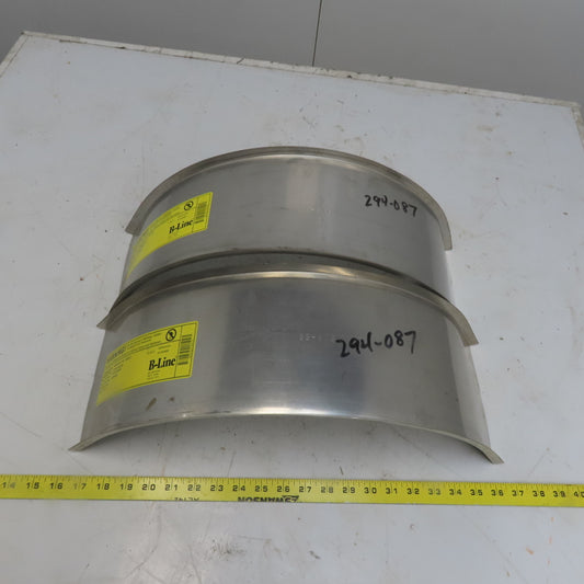 B-Line 808SS620-06-90V112 Stainless Steel Inside 90° 6"W Cable Tray Cover Lot/2