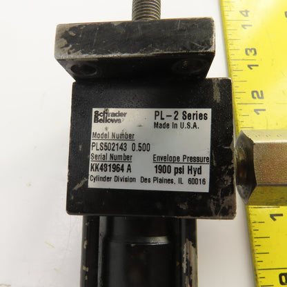 Schrader Bellows PLS502143 Doble Acting Hydraulic Cylinder 1/2" Stroke 1" Bore