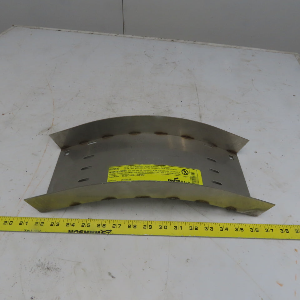 B-Line SS6CC-06-45V012 Stainless Steel Outside 45° 6"W Cable Tray