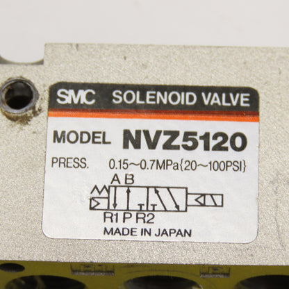 SMC NVZ5120 5/4 Way Pneumatic Directional Valve 110V Coil