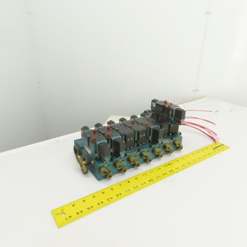MAC 82A-BC-000-TM-DAAP-1DA 2-Way Pneumatic Solenoid Valve Bank 150PSI 120V Coil
