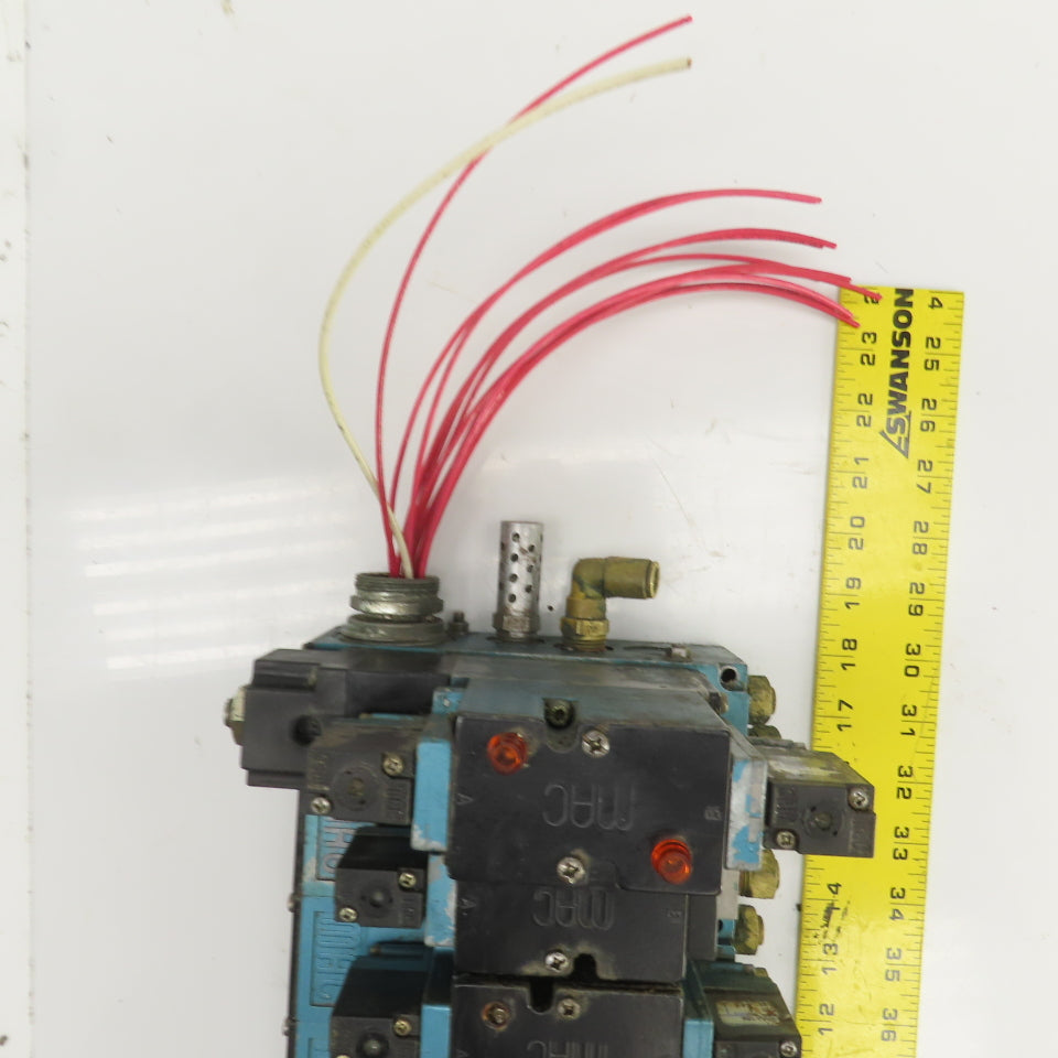 MAC 82A-BC-000-TM-DAAP-1DA 2-Way Pneumatic Solenoid Valve Bank 150PSI 120V Coil