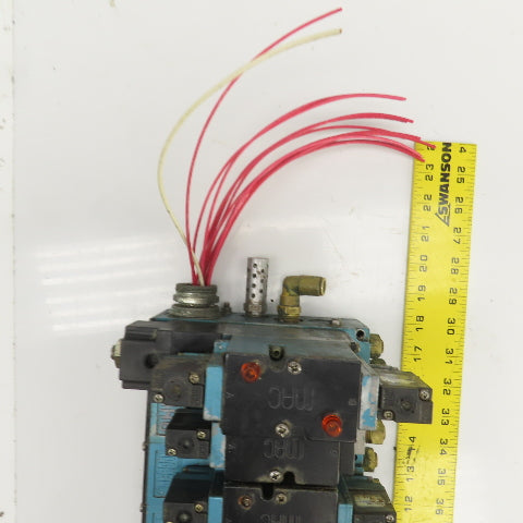 MAC 82A-BC-000-TM-DAAP-1DA 2-Way Pneumatic Solenoid Valve Bank 150PSI 120V Coil