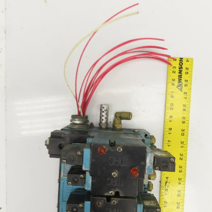 MAC 82A-BC-000-TM-DAAP-1DA 2-Way Pneumatic Solenoid Valve Bank 150PSI 120V Coil