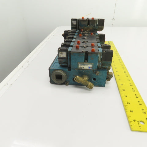 MAC 82A-BC-000-TM-DAAP-1DA 2-Way Pneumatic Solenoid Valve Bank 150PSI 120V Coil