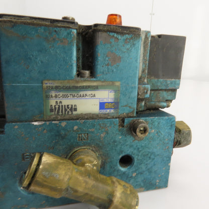 MAC 82A-BC-000-TM-DAAP-1DA 2-Way Pneumatic Solenoid Valve Bank 150PSI 120V Coil