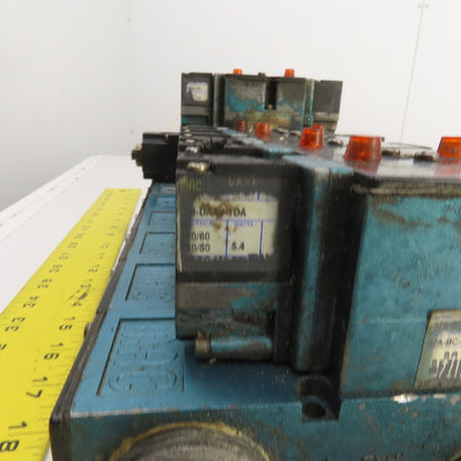MAC 82A-BC-000-TM-DAAP-1DA 2-Way Pneumatic Solenoid Valve Bank 150PSI 120V Coil