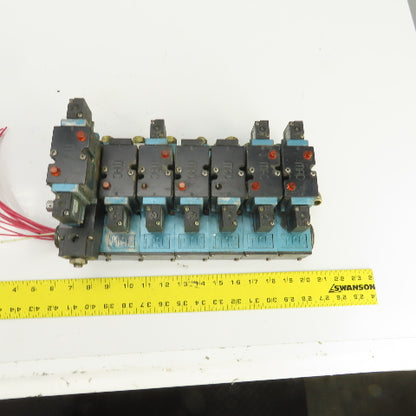 MAC 82A-BC-000-TM-DAAP-1DA 2-Way Pneumatic Solenoid Valve Bank 150PSI 120V Coil