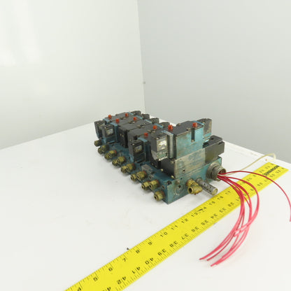 MAC 82A-BC-000-TM-DAAP-1DA 2-Way Pneumatic Solenoid Valve Bank 150PSI 120V Coil