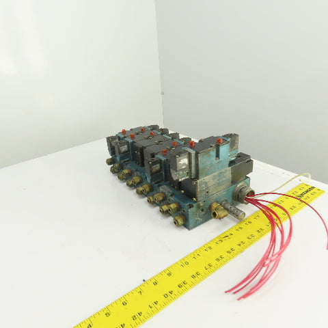 MAC 82A-BC-000-TM-DAAP-1DA 2-Way Pneumatic Solenoid Valve Bank 150PSI 120V Coil