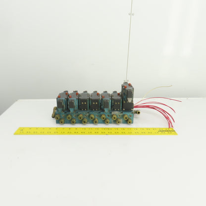 MAC 82A-BC-000-TM-DAAP-1DA 2-Way Pneumatic Solenoid Valve Bank 150PSI 120V Coil