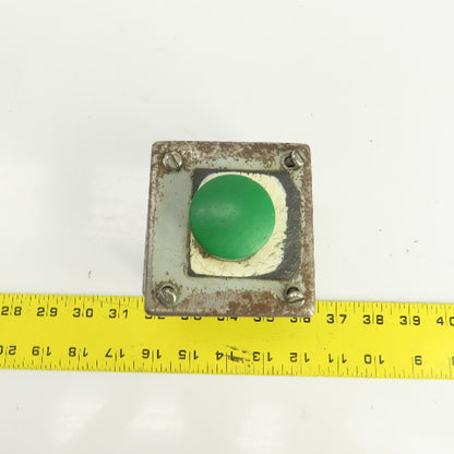 Allen Bradley 800T-D Momentary Contact Green Push Button Switch 600V W/Enclosure