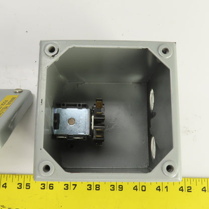 Square D 9001 KM35 24-28V Illuminated Green Switch Button W/Enclosure