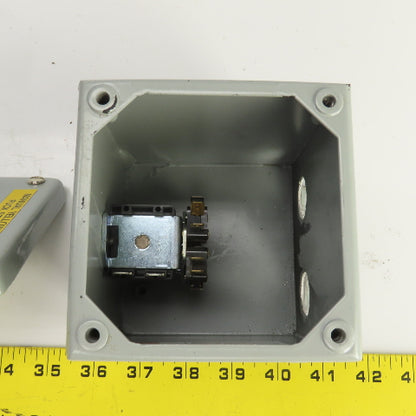 Square D 9001 KM35 24-28V Illuminated Green Switch Button W/Enclosure