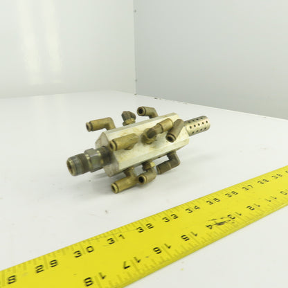 12-Port Pneumatic Air Distribution Block 1/2"NPT In 1/8"Out W/1/4" Quick Connect