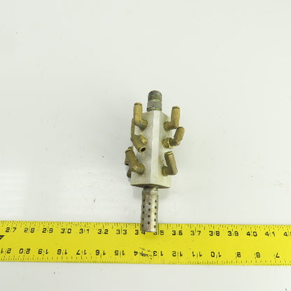 12-Port Pneumatic Air Distribution Block 1/2"NPT In 1/8"Out W/1/4" Quick Connect