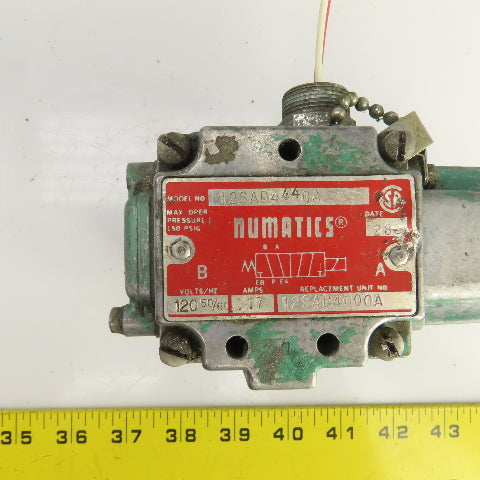 Numatics 12SAD4440A Pneumatic Air Solenoid Valve 120V 0.17A 150PSIG