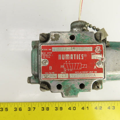 Numatics 12SAD4440A Pneumatic Air Solenoid Valve 120V 0.17A 150PSIG