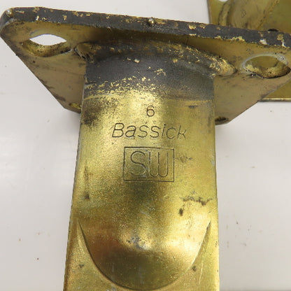 Bassick SW 6" Caster Wheel Steel Housing Only Lot Of 6