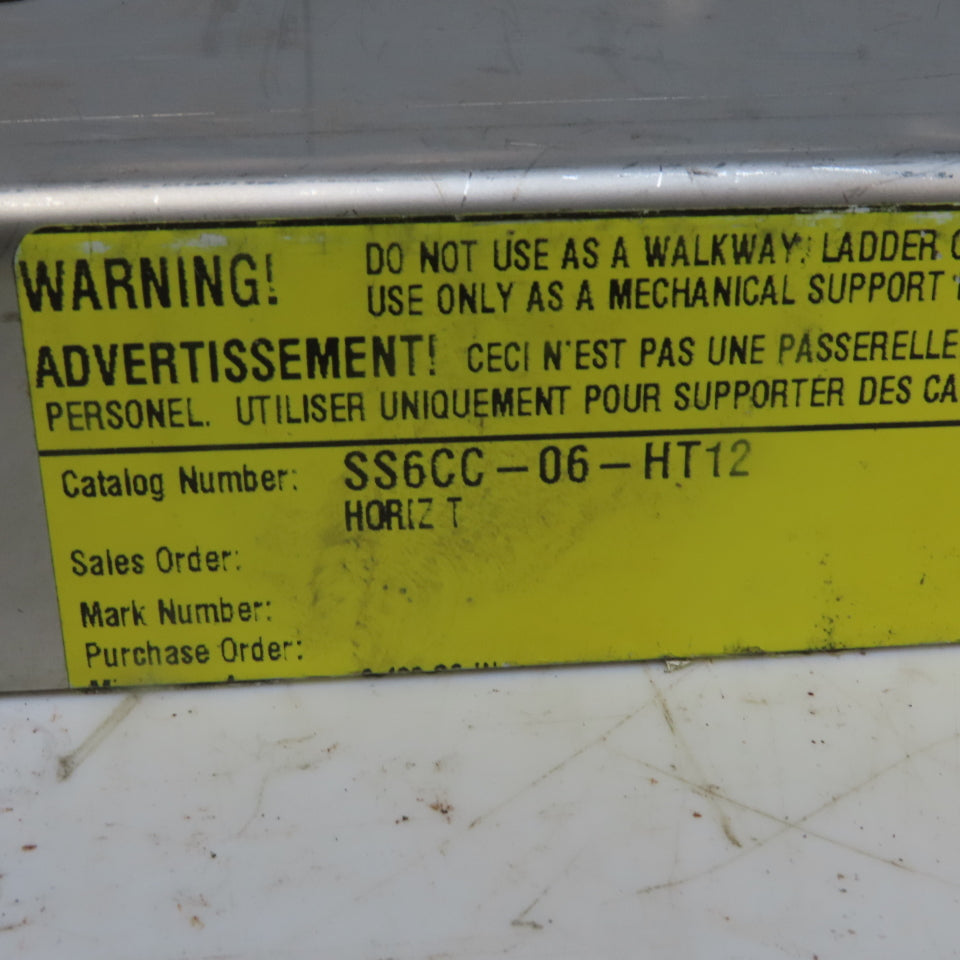 Cooper B-Line SS6CC-06-HT12 6"W 316 Stainless Steel Cable Tray Horizontal Tee