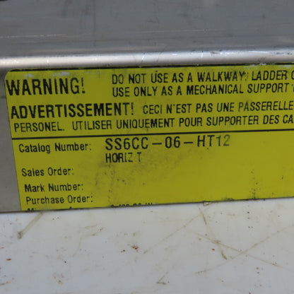 Cooper B-Line SS6CC-06-HT12 6"W 316 Stainless Steel Cable Tray Horizontal Tee