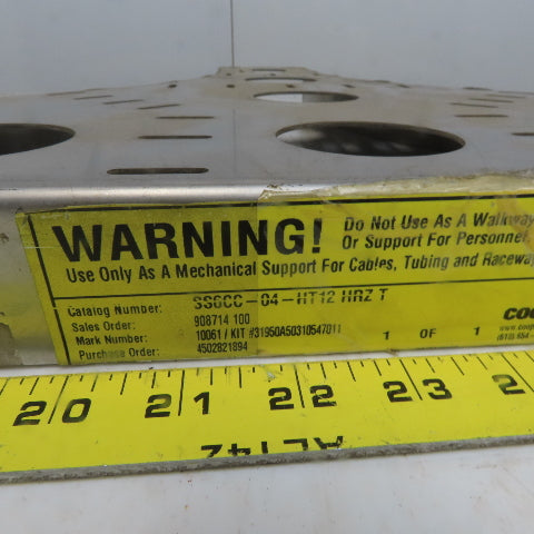 Cooper B-Line SS6CC-04-HT12 4"W 316 Stainless Steel Cable Tray Horizontal Tee