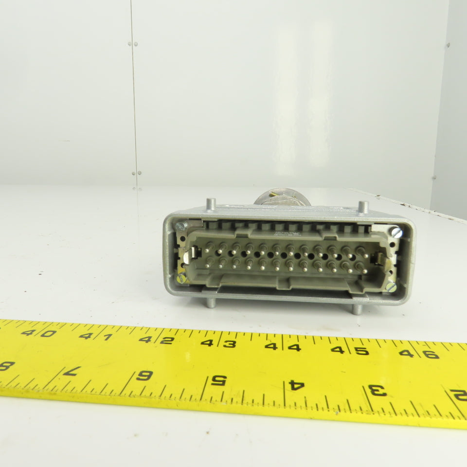 Wieland 70.310.2440 2-Row Male Connector 400V 16A 24 Pin W/73.362.6428.0 Hood
