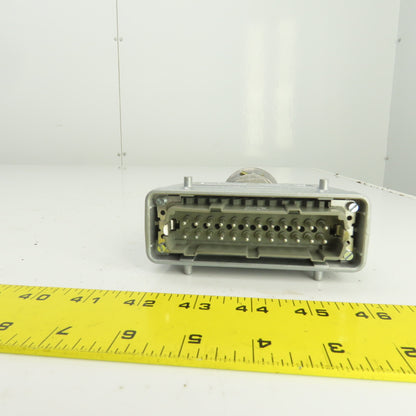 Wieland 70.310.2440 2-Row Male Connector 400V 16A 24 Pin W/73.362.6428.0 Hood