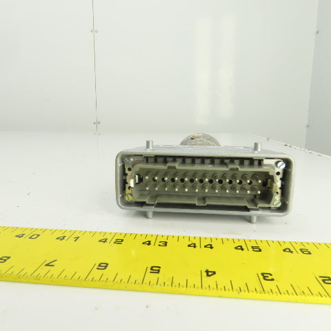 Wieland 70.310.2440 2-Row Male Connector 400V 16A 24 Pin W/73.362.6428.0 Hood