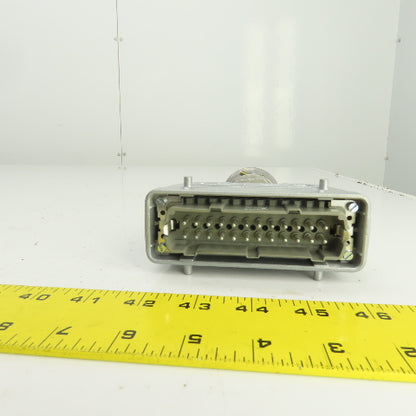 Wieland 70.310.2440 2-Row Male Connector 400V 16A 24 Pin W/73.362.6428.0 Hood