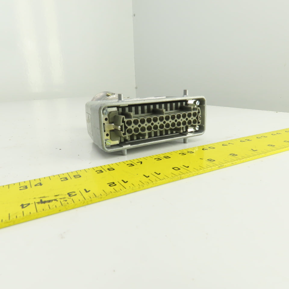 Wieland 70.300.2440 2-Row Female Connector 400V 16A 24 Hole W/73.362.6428.0 Hood
