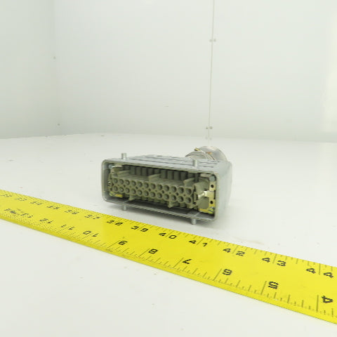 Wieland 70.300.2440 2-Row Female Connector 400V 16A 24 Hole W/73.362.6428.0 Hood