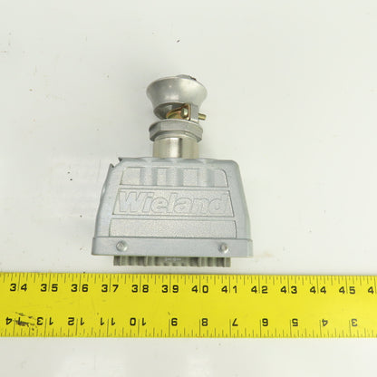 Wieland 70.300.2440 2-Row Female Connector 400V 16A 24 Hole W/73.362.6428.0 Hood