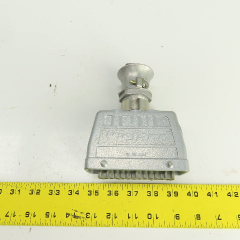 Wieland 70.300.2440 2-Row Female Connector 400V 16A 24 Hole W/73.362.6428.0 Hood