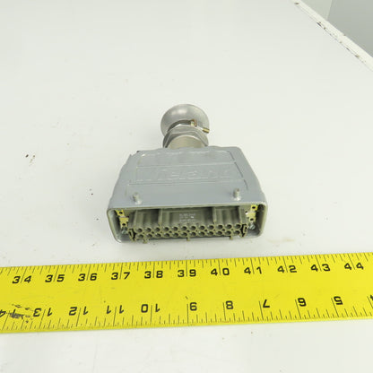 Wieland 70.300.2440 2-Row Female Connector 400V 16A 24 Hole W/73.362.6428.0 Hood