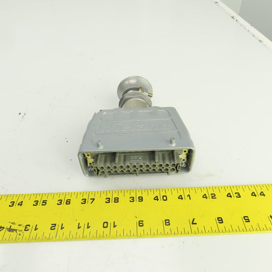 Wieland 70.300.2440 2-Row Female Connector 400V 16A 24 Hole W/73.362.6428.0 Hood
