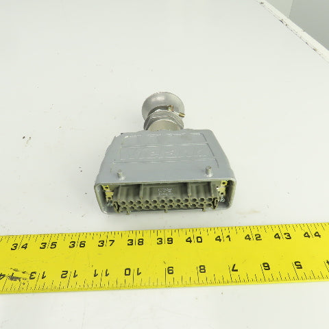 Wieland 70.300.2440 2-Row Female Connector 400V 16A 24 Hole W/73.362.6428.0 Hood