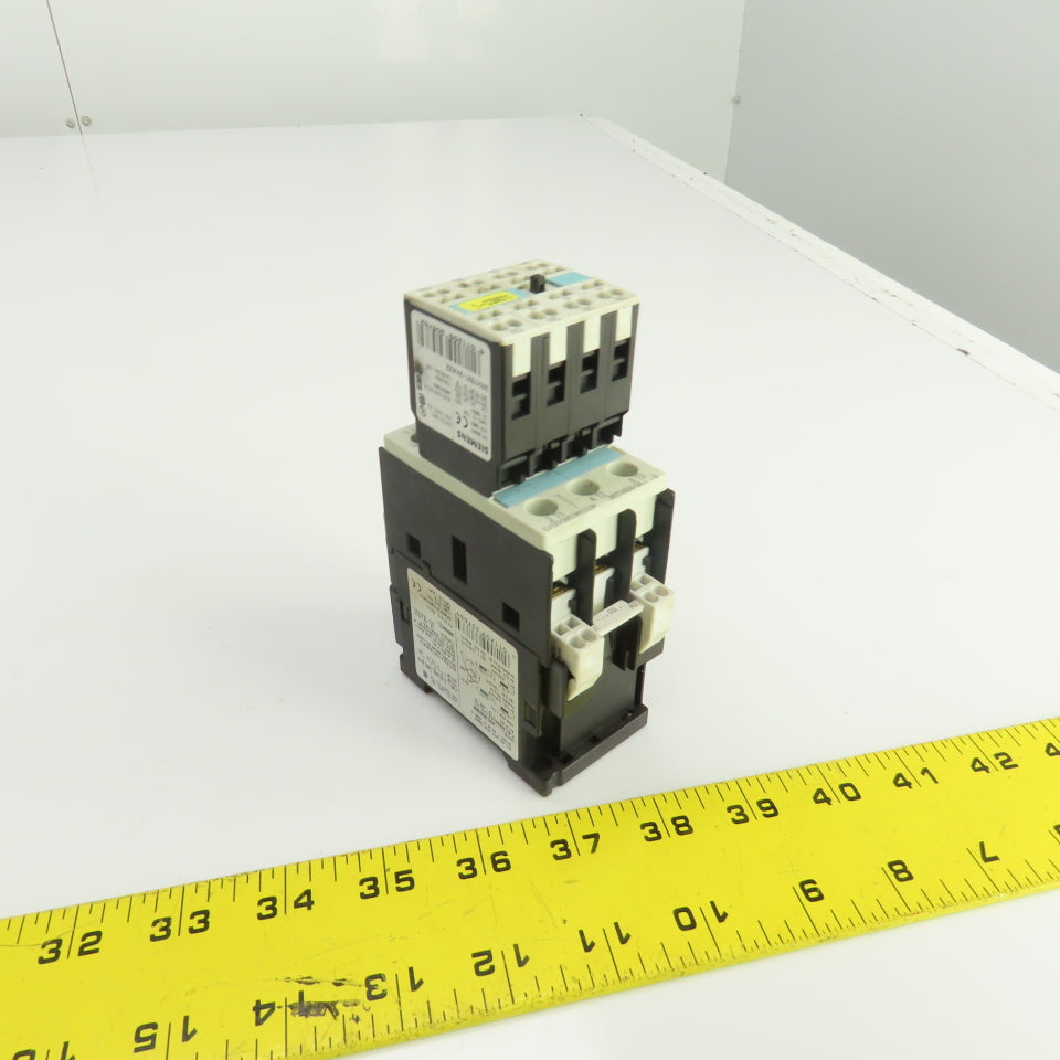 Siemens 3RT1026-3A 35A 600V Contactor 2-20HP 110V Coil W/3RH1921-2HA22 Block