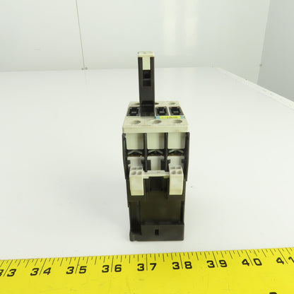 Siemens 3RT1025-3K 35A 600V Contactor 1-15HP 24V DC Coil W/3RH1921-2CA01 Block