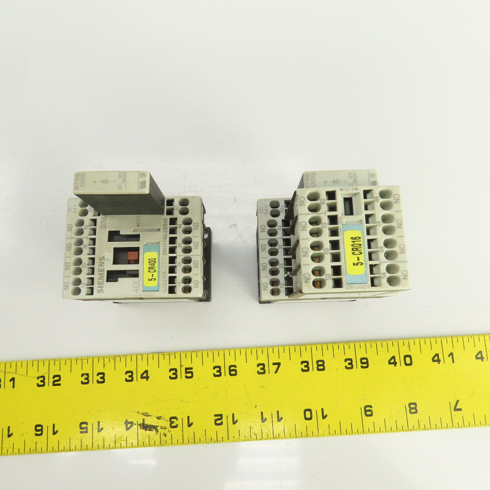 Siemens 3RH1140-2BB40 10A 600V Contactor Relay Lot Of 2