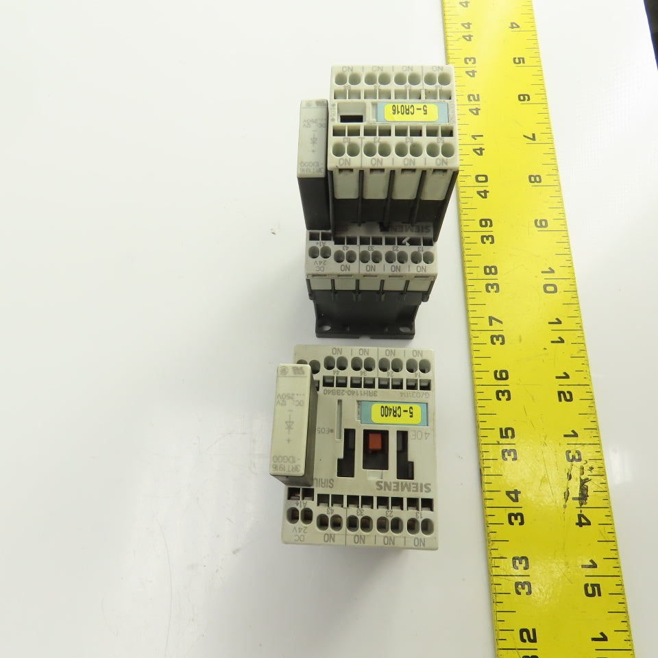 Siemens 3RH1140-2BB40 10A 600V Contactor Relay Lot Of 2