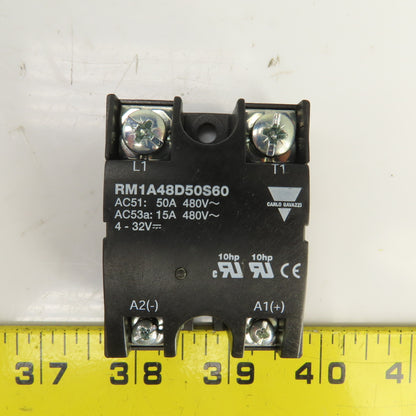 Carlo Gavazzi RM1A48D50S60 Solid State Relay 50/15A 480V 10HP