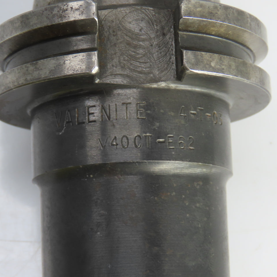 Valenite 4-T-03 V40CT-E62 Cat 40 Endmill Tool Holder 5/8" ID 3-5/8" Projection